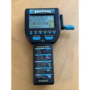 Vintage Radica Bass Fishin' Handheld 3732 Electronic Fishing Game 1996 Tested